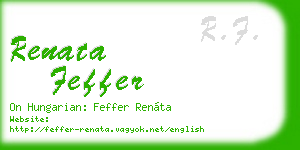 renata feffer business card